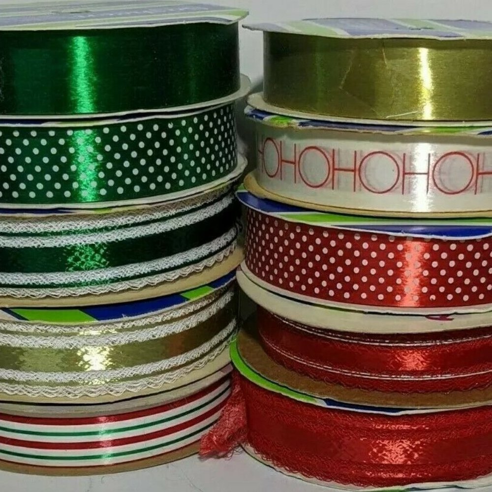 Bow Master Decorette Lace Ribbon Craft Christmas Shasheen Multicolor Lot Of 10